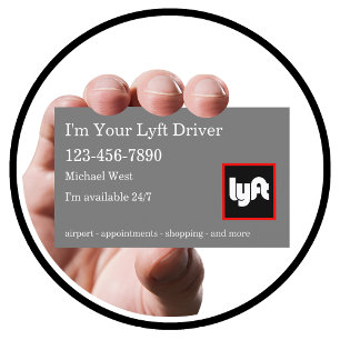 Rideshare Taxi Chauffeur Modern B Visitekaartje