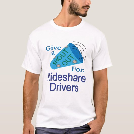 Ridesharingstuurprogramma's uitkiezen t-shirt (Voorkant)
