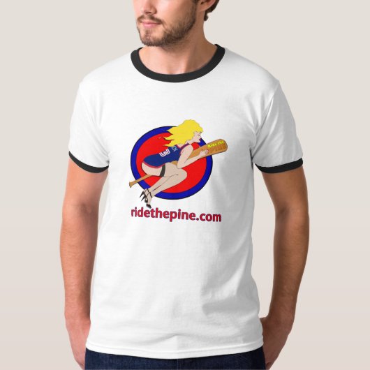 RideThePine Ringer T-shirt (Voorkant)