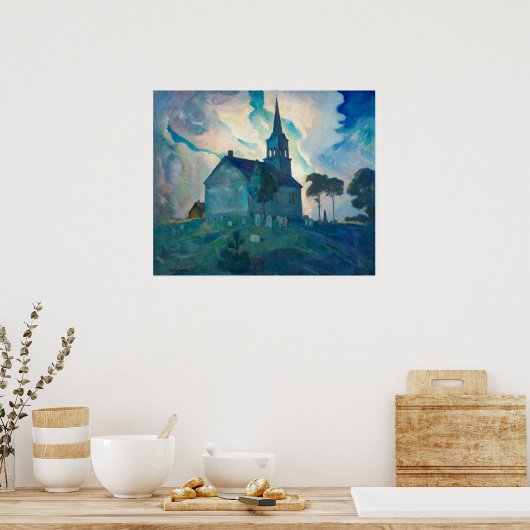 Ridge Church door Newell Convers Wyeth Poster (Keuken)