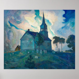 Ridge Church van Newell Convers Wyeth Poster