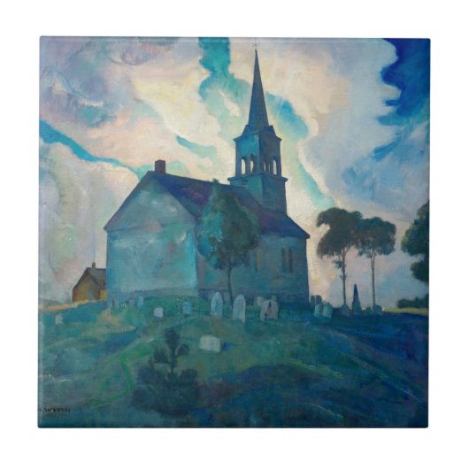 Ridge Church van Newell Convers Wyeth Tegeltje (Voorkant)