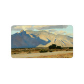 Ridge en Rillito, Arizona, Maynard Dixon Etiket (Voorkant)