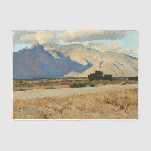 Ridge en Rillito, Arizona, Maynard Dixon Tissuepapier (Voorkant)