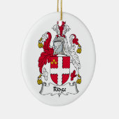 Ridge Family Crest Keramisch Ornament (Rechts)