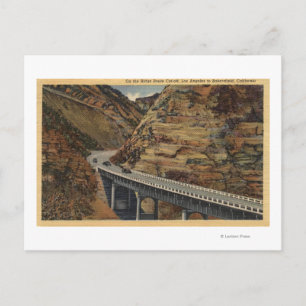 Ridge Route Cut-off, die naar Bakersfield gaat Briefkaart