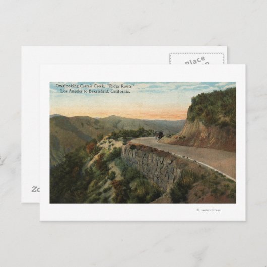 Ridge Route, die Castaic Creek over het hoofd ziet Briefkaart (Voorkant / Achterkant)