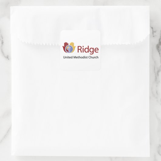 Ridge Vierkante Sticker (Tas)