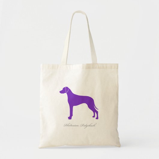 Ridgeback Canvas tas Rhodesiaans (paars silhouet) (Voorkant)