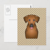 Ridgeback Cartoon Rhodesian Briefkaart (Voorkant / Achterkant)