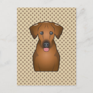 Ridgeback Cartoon Rhodesian Briefkaart