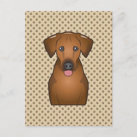 Ridgeback Cartoon Rhodesian Briefkaart (Voorkant)