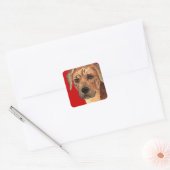 Ridgeback Color Block Vierkante Sticker (Envelop)