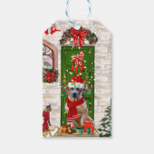 Ridgeback Dog Kerstmis Rhodezesisch Cadeaulabel (Voorkant)