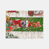 Ridgeback Dog Kerstmis Rhodezesisch Fleece Deken (Voorkant (Horizontaal))