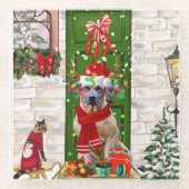 Ridgeback Dog Kerstmis Rhodezesisch Glazen Onderzetter (Voorkant)