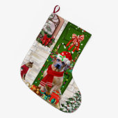 Ridgeback Dog Kerstmis Rhodezesisch Grote Kerstsok (Voorkant (Hangend))