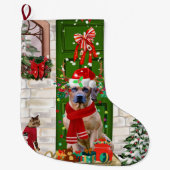 Ridgeback Dog Kerstmis Rhodezesisch Grote Kerstsok (Voorkant)