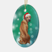 Ridgeback Dog Kerstmis Rhodezesisch Keramisch Ornament (Links)