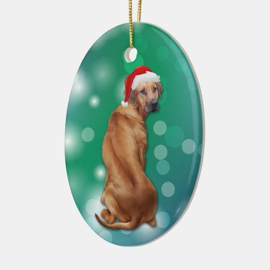 Ridgeback Dog Kerstmis Rhodezesisch Keramisch Ornament (Links)