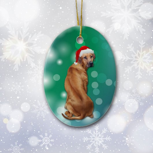 Ridgeback Dog Kerstmis Rhodezesisch Keramisch Ornament