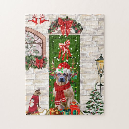 Ridgeback Dog Kerstmis Rhodezesisch Legpuzzel (Verticaal)