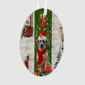 Ridgeback Dog Kerstmis Rhodezesisch Ornament (voorkant)