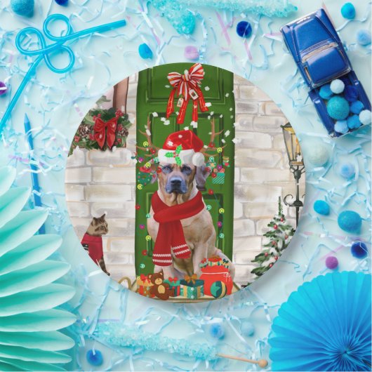 Ridgeback Dog Kerstmis Rhodezesisch Papieren Bordje (Feest)
