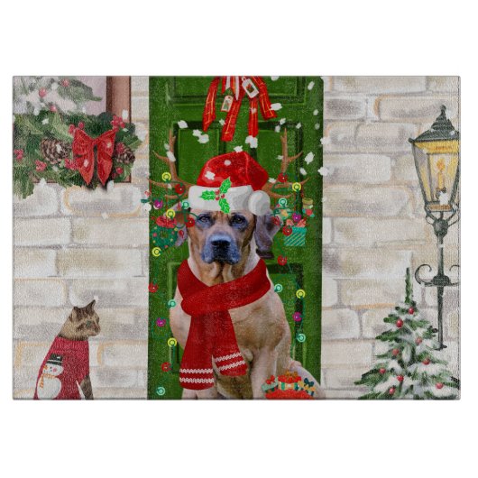 Ridgeback Dog Kerstmis Rhodezesisch Snijplank (Voorkant)
