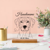 Ridgeback Dog Portrait Personalized Acrylic Print Acryl Bord (Huwelijk)