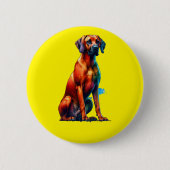 Ridgeback Dog Ronde Button 5,7 Cm (Voorkant)