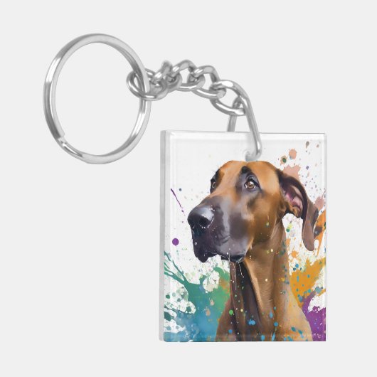 Ridgeback Dog Sleutelhanger (Voorkant Links)