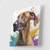 Ridgeback Dog Vierkante Klok (Hoek)