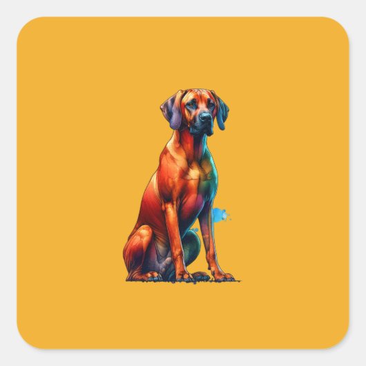 Ridgeback Dog Vierkante Sticker (Voorkant)