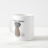 Ridgeback History-ontwerp voor Rhodezische Ridgeba Koffiemok (Voorkant links)