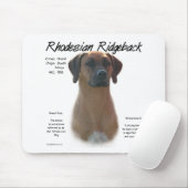 Ridgeback History-ontwerp voor Rhodezische Ridgeba Muismat (Met muis)