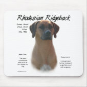 Ridgeback History-ontwerp voor Rhodezische Ridgeba Muismat (Voorkant)