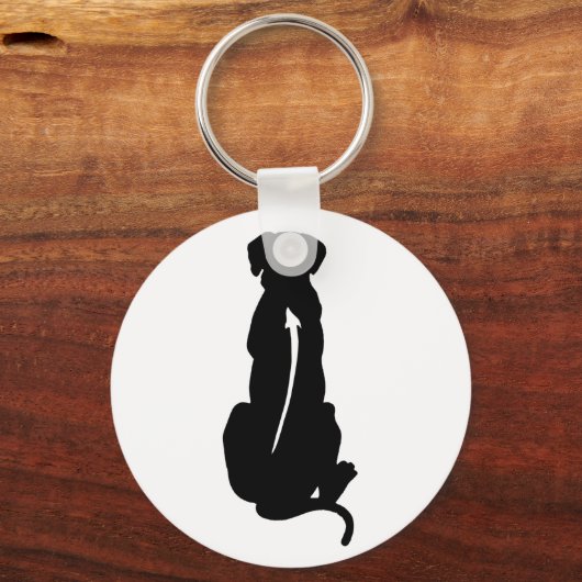 Ridgeback Hondenras Spine Rhodezische Ridgeback Sleutelhanger (Voorkant)