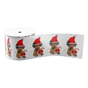 Ridgeback-kerst in Rhodezische Ridgeback Grosgrain Lint