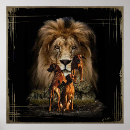Ridgeback met Lion Poster