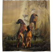 Ridgeback met Rhodezisch Ridgeback met Lion Douchegordijn (Voorkant)