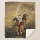 Ridgeback met Rhodezisch Ridgeback met Lion Sherpa Deken (Voorkant)