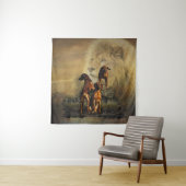 Ridgeback met Rhodezisch Ridgeback met Lion Wandkleed (In situ)