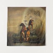Ridgeback met Rhodezisch Ridgeback met Lion Wandkleed (Voorkant)