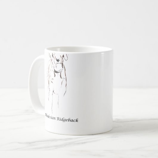 Ridgeback-mok Rhodezische Ridgeback Koffiemok (Voorkant links)