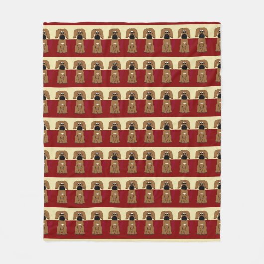 Ridgeback Puppy Tekening - Vrolijk Kerstfeest Fleece Deken (Voorkant)