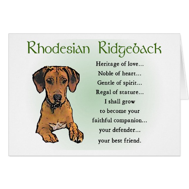 Ridgeback Rhodesian Gifts (Voorkant Horizontaal)