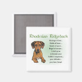 Ridgeback Rhodesian Gifts Magneet (Voorkant / Achterkant)