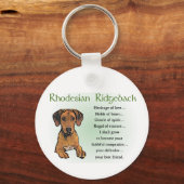 Ridgeback Rhodesian Gifts Sleutelhanger (Voorkant)