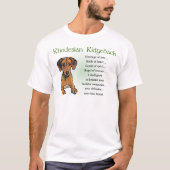 Ridgeback Rhodesian Gifts T-shirt (Voorkant)